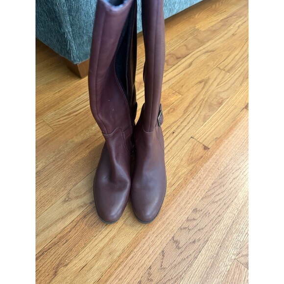 Cole Haan Womens Leather Knee Zip Up Waterproof Boots Blrown Size 5 B - Picture 8 of 8